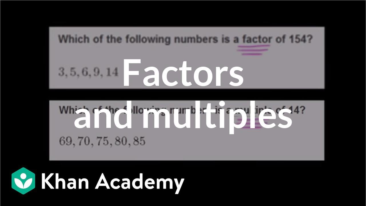 Finding factors and multiples | Factors and multiples | Pre-Algebra | Khan Academy