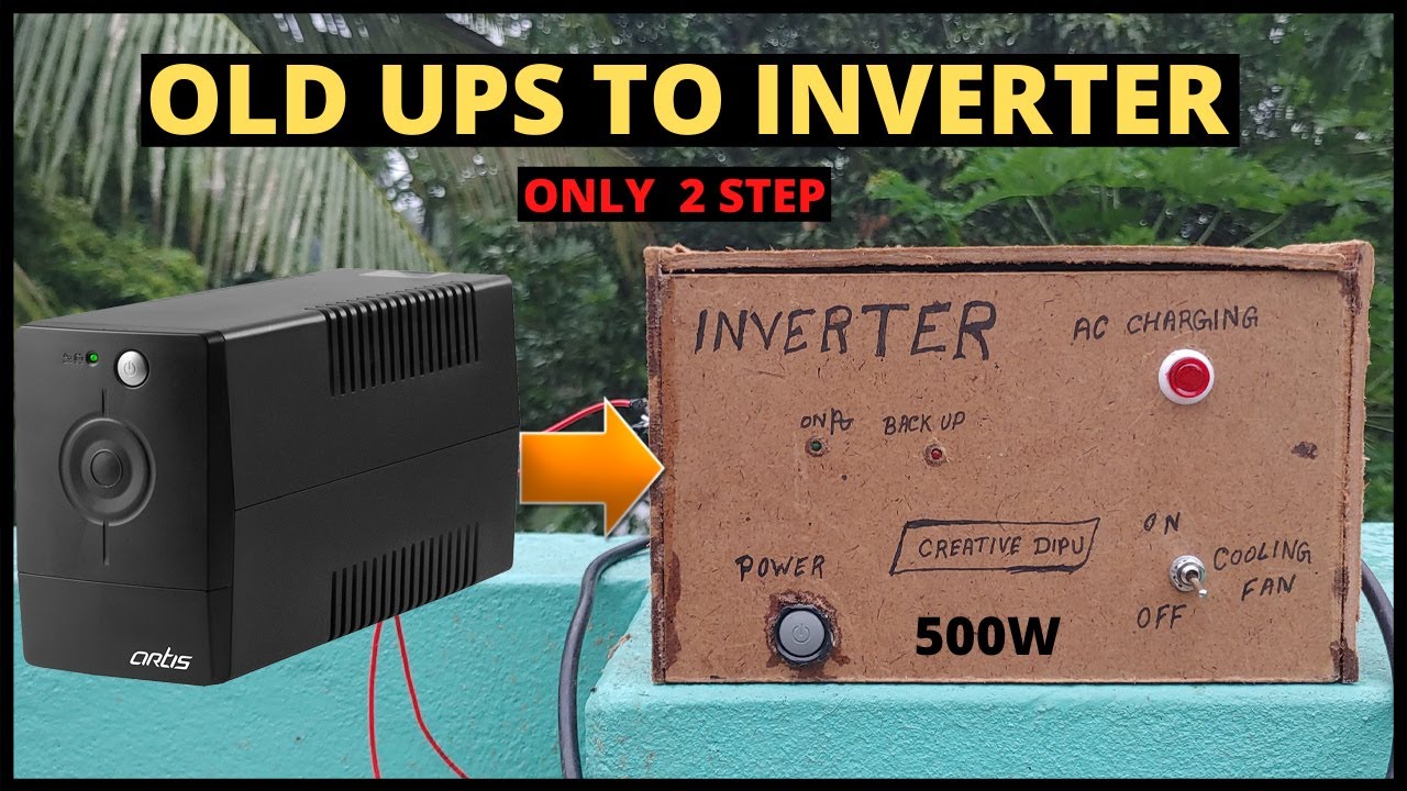 Old ups to inverter// Convert Your old UPS into Inverter at Home