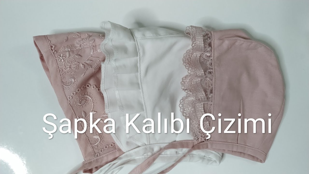 Bebek şapkası kalıbı çizimi/ Baby hat pattern drawing
