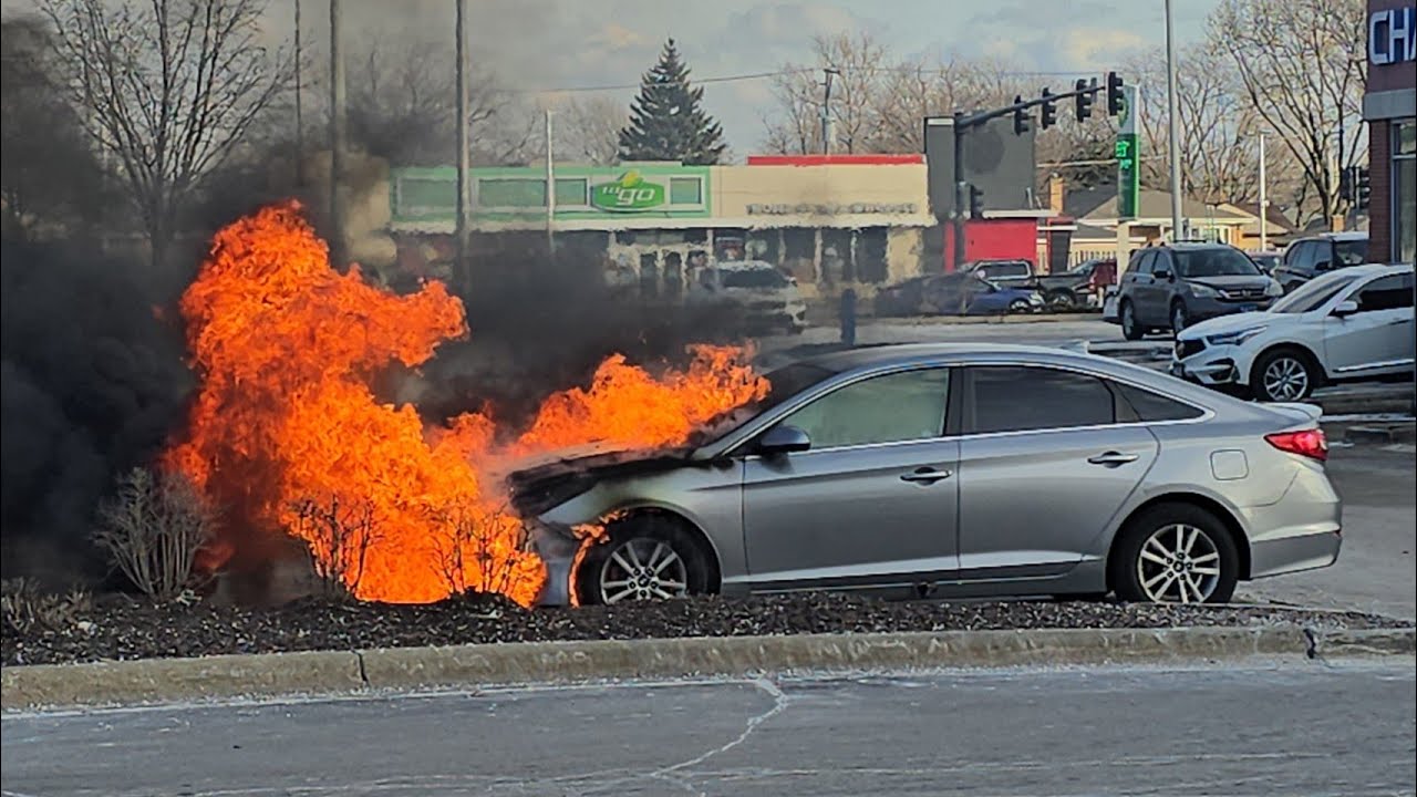 Car Caught On Fire
