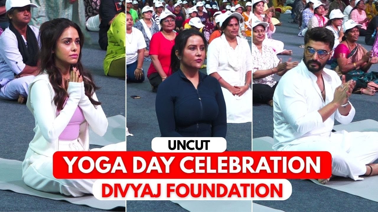 UNCUT - Amruta Fadnavis, Arjun Kapoor & Nushrratt At Yoga Day Celebration With Divyaj Foundation