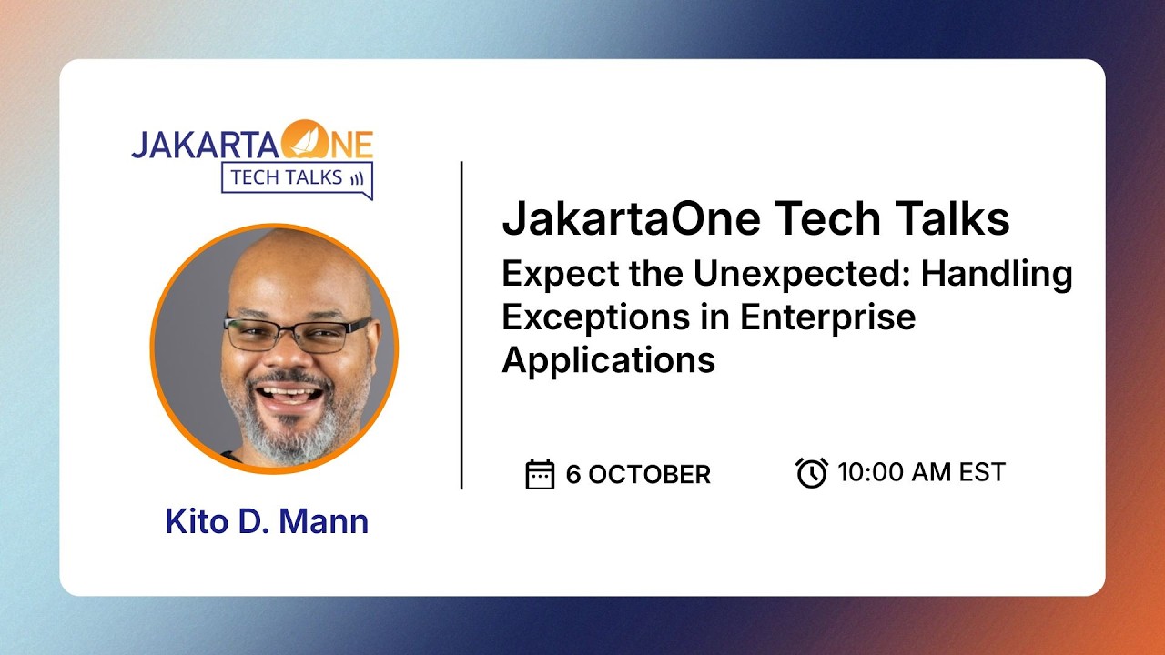 JakartaOne Tech Talks &mdash; Ожидай неожиданного: обработка исключений в корпоративных приложениях