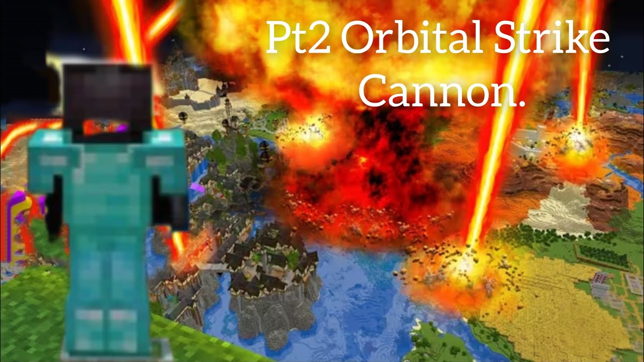 Orbital Strike cannon With commands ON BEDROCK ONLY(Pt2)