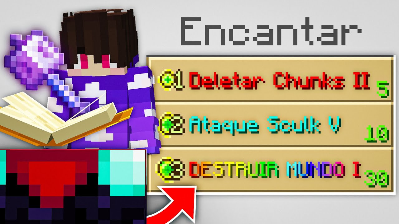 MINECRAFT mas os ENCANTAMENTOS são ULTRA CUSTOMIZADOS