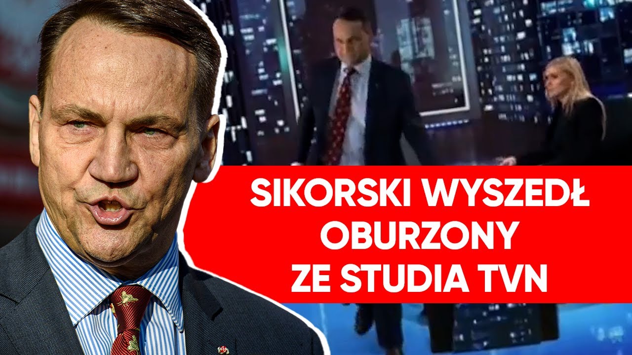 Nerwowo w studio TVN. Sikorski nagle wyszedł oburzony z programu Olejnik