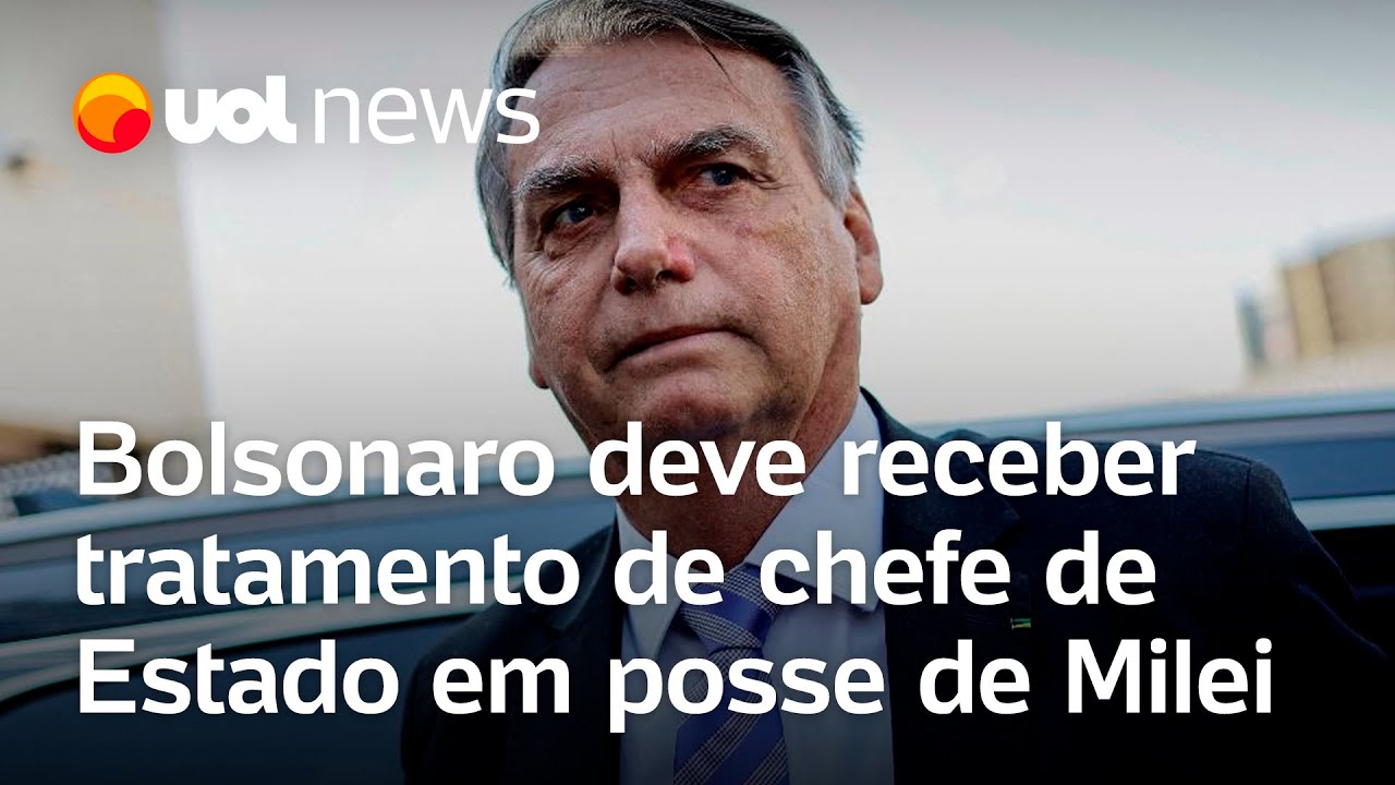 Bolsonaro deve receber tratamento de chefe de Estado em posse de Javier Milei