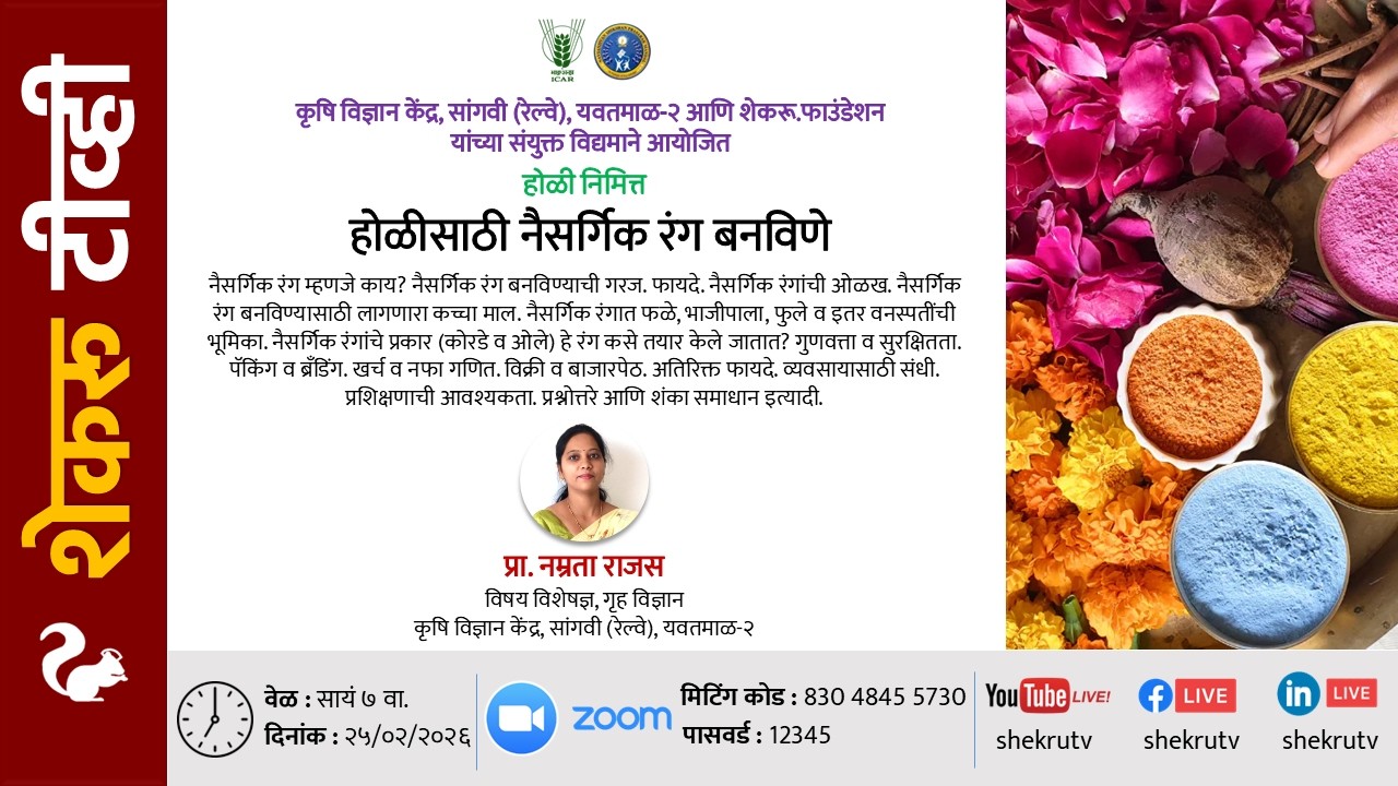 होळीसाठी नैसर्गिक रंग बनविणे / प्रा. नम्रता राजस
