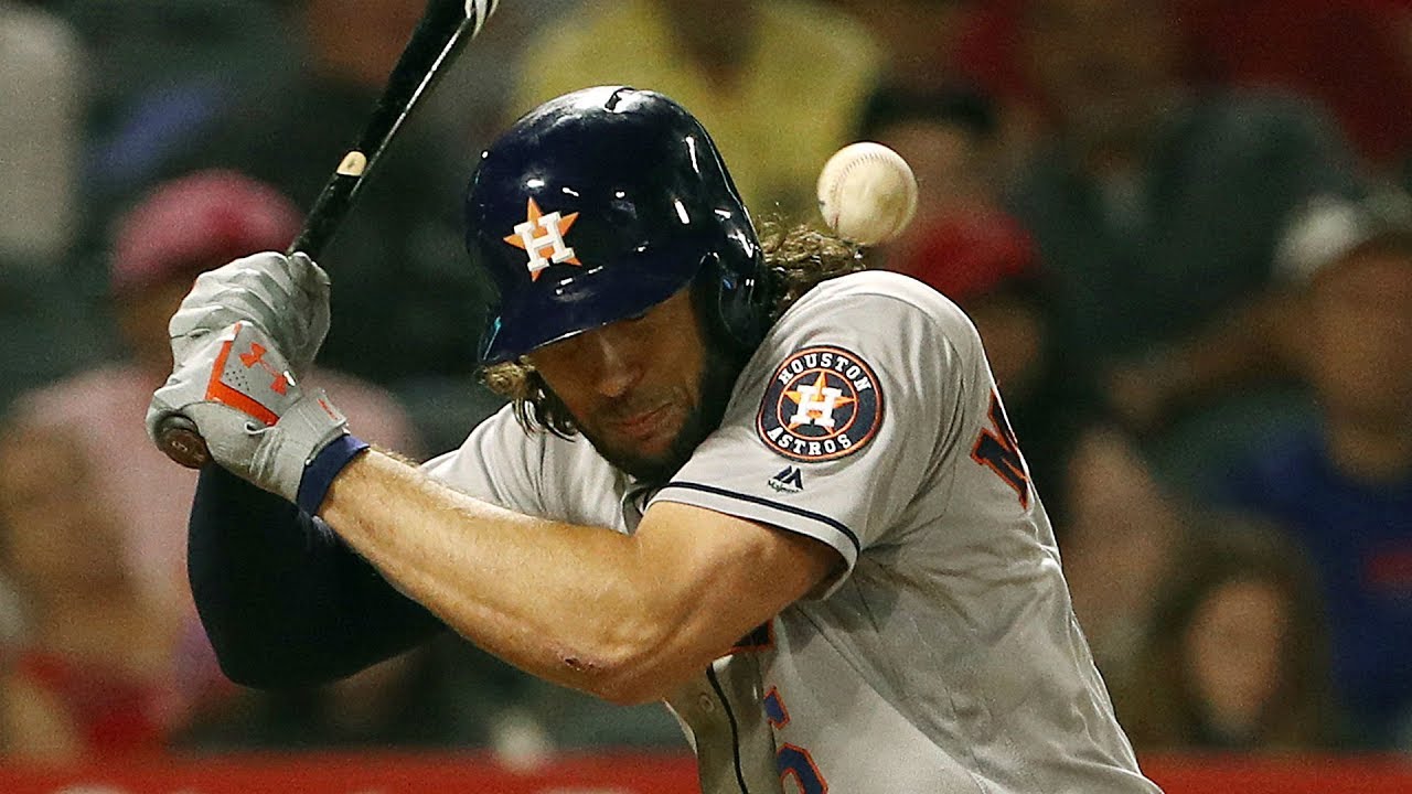 MLB Houston Astros Players Getting Hit by pitches (Intentionally)