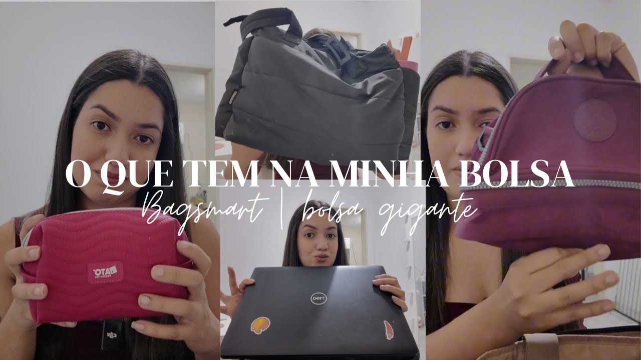 O QUE TEM NA MINHA BOLSA DO TRABALHO | TOUR PELA BOLSA BAGSMART | CABE MUITA COISA