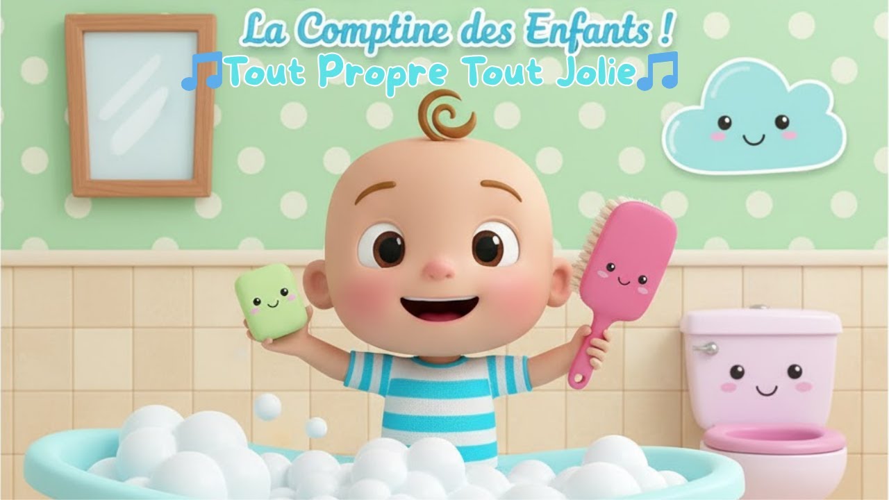 Tout Propre Tout Jolie | Comptine Éducative sur l'Hygiène pour Enfants 🛁