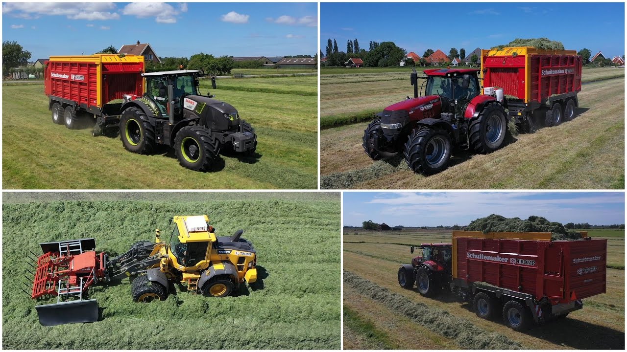 K.J. Tromp | Gras inkuilen | Claas Axion 830 Special Edition | Case IH Puma 220 CVX | Volvo L60H