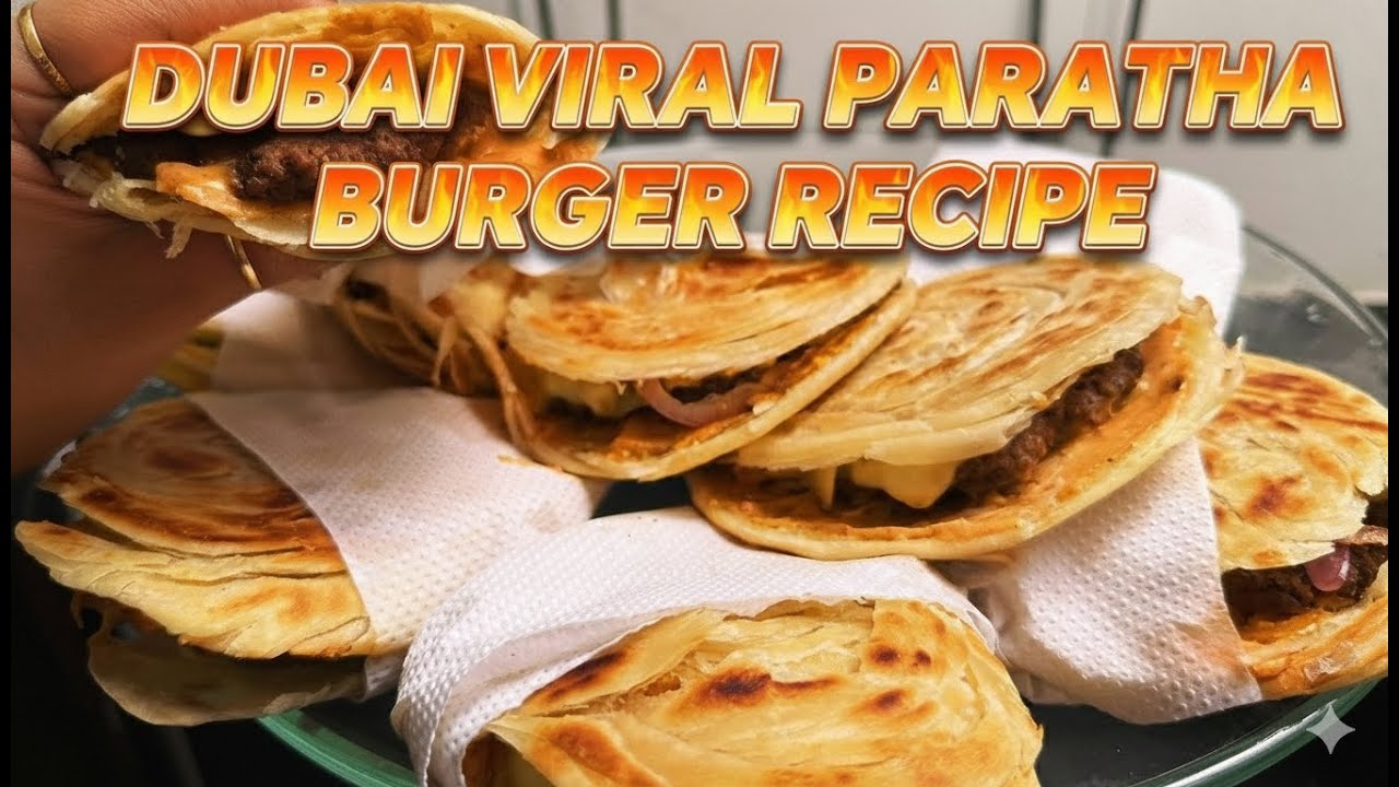 Dubai Viral Paratha Burger Recipe | Paratha Smash Burger | Trendy Indo-Arab Street Food 2025