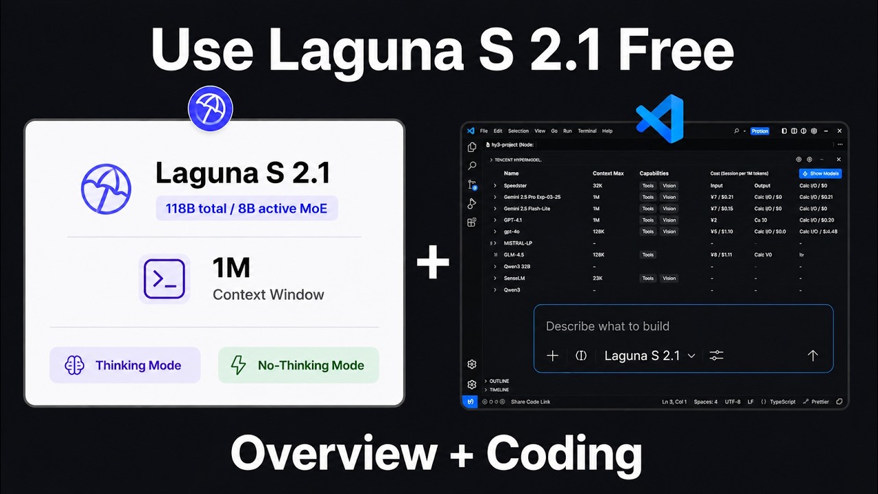 How to Use Laguna S 2.1 For Free (VS Code Tutorial)