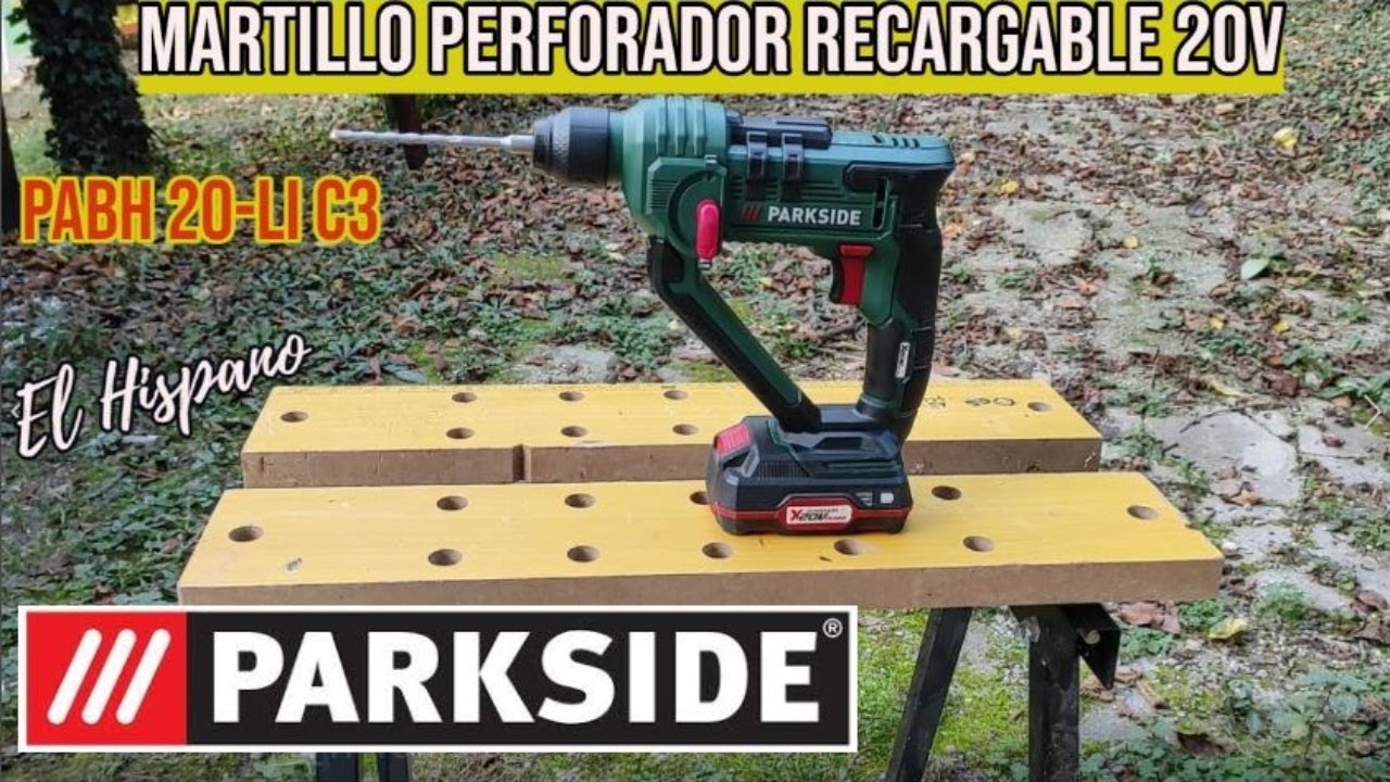Martillo Perforador Recargable Parkside, PABH 20-Li C3. Taladro de Impacto