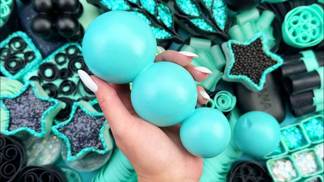 @AllaAsmr ASMR★Soap boxes with foam glitter & starch★4K★