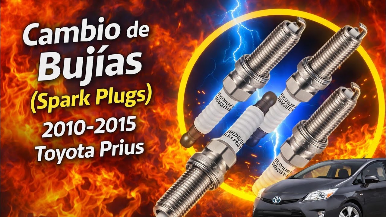 CÓMO CAMBIAR BUJÍAS TOYOTA PRIUS (2010-2015) ⚡️ SPARK PLUG REPLACEMENT | MOTOR 1.8L