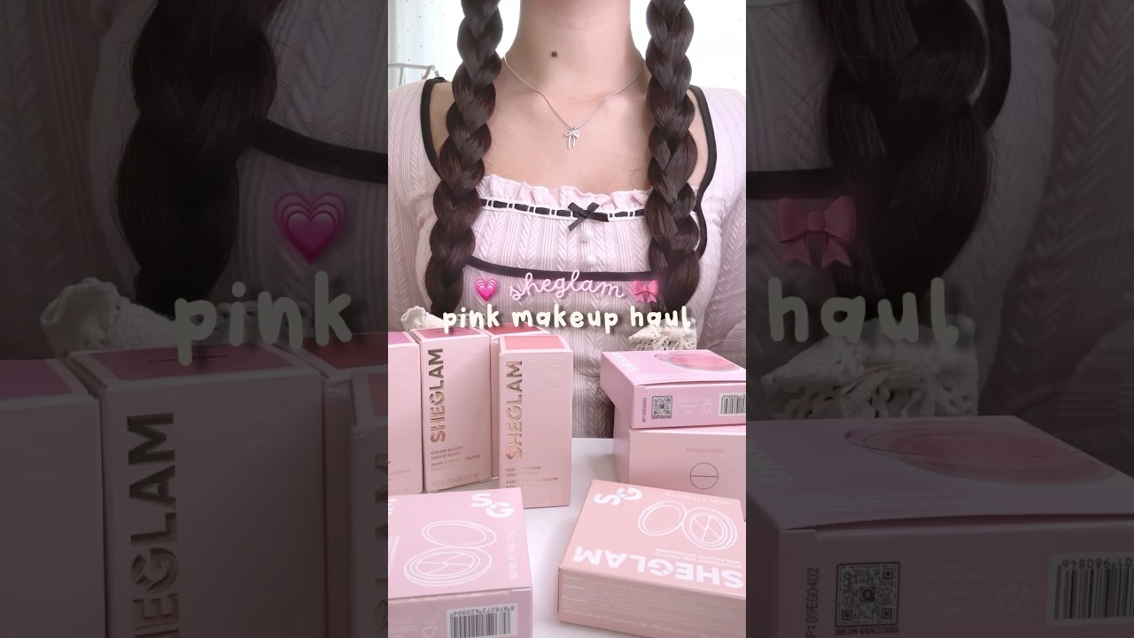 pink makeup haul 🎀 #shorts #haul #makeup #sheglam #wonyoungism #pink #asmr @sheglam_official