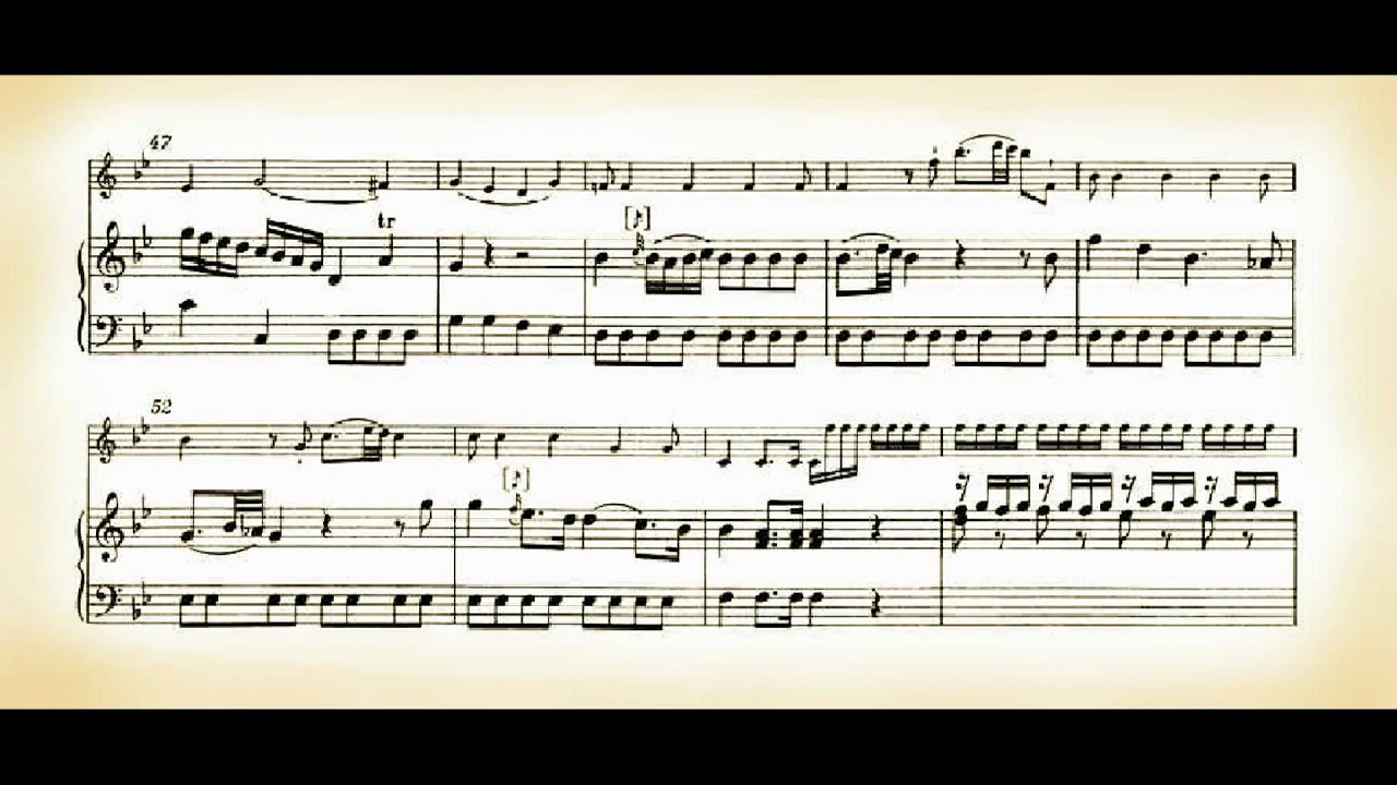 Mozart : Sonata per violino in Si bem. magg. KV 31