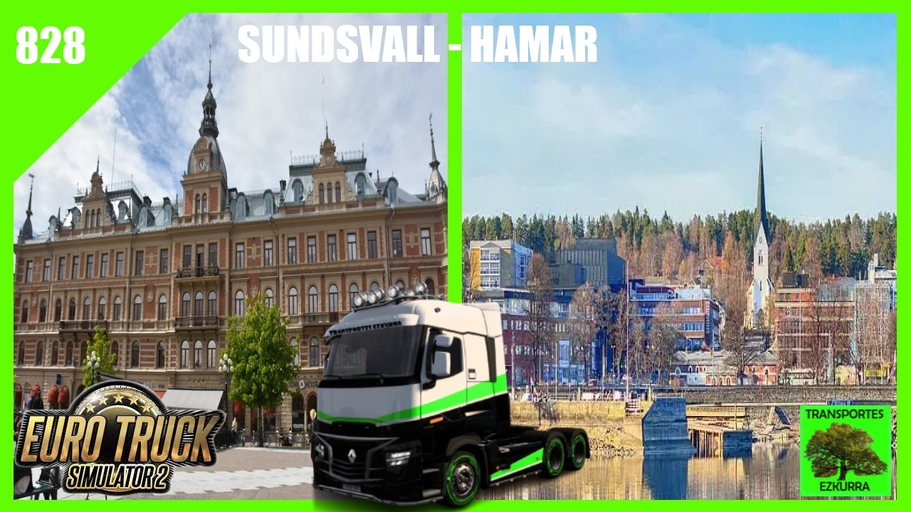 #828 | Ruta desde Sundsvall a Hamar  en ETS2 con Wayavera 🚛🚛