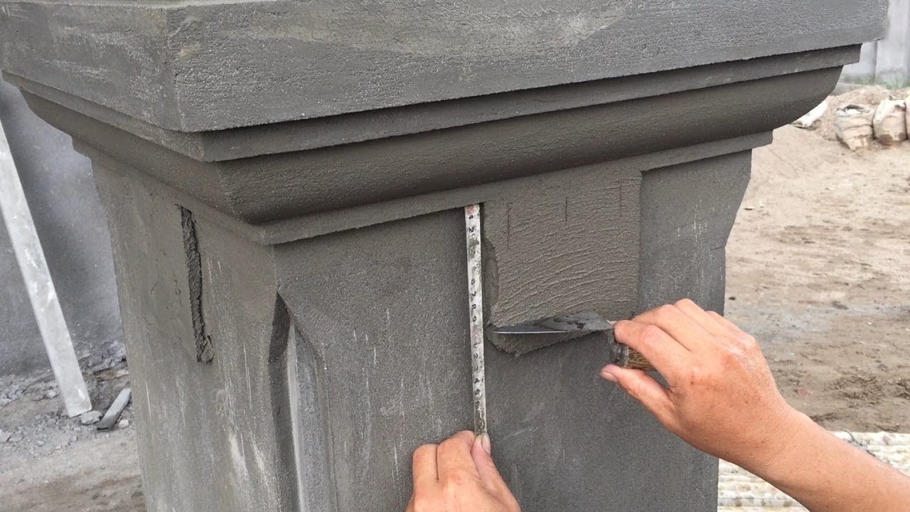 Smart Construction Skills - Rendering Sand And Cement To the Column Foot, Construction Daily