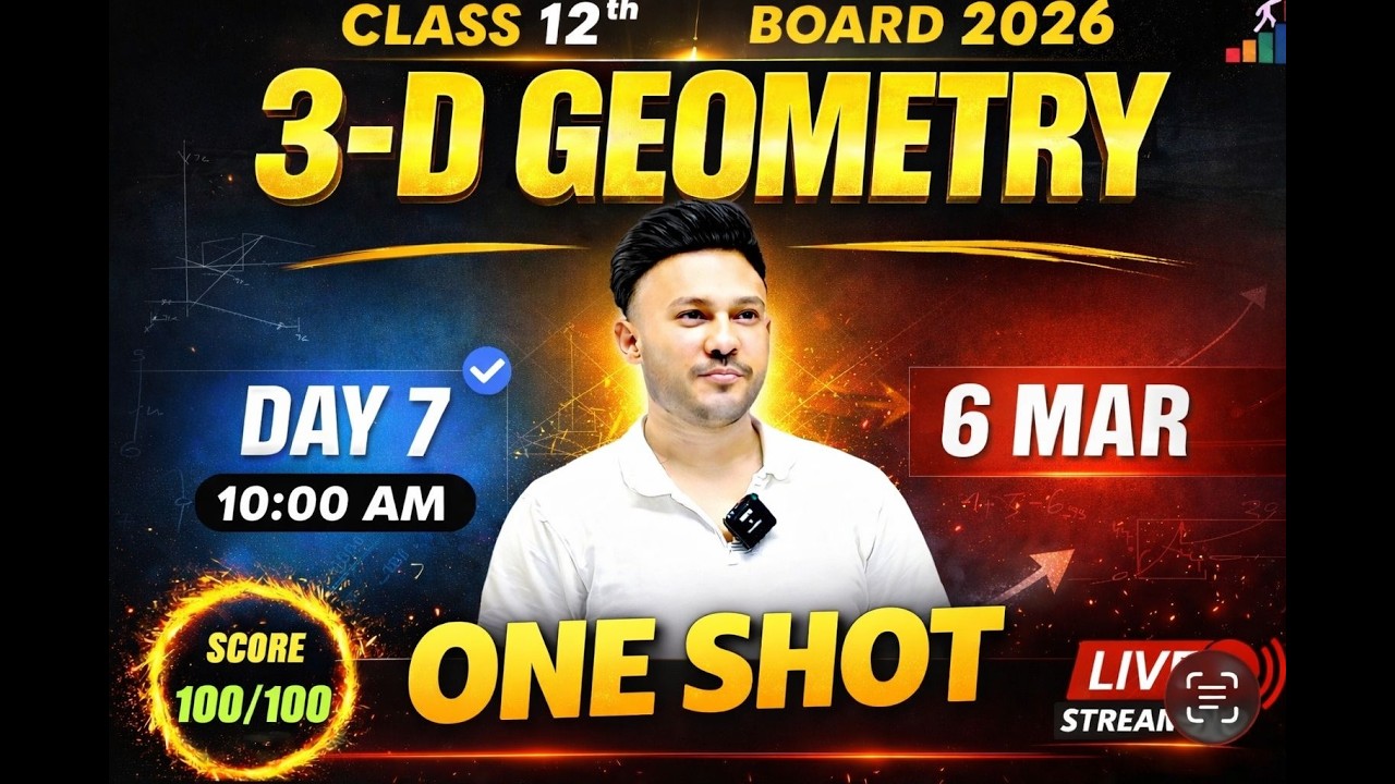 👉 🔥 one shot 3D GEOMETRY  Most Important Questions | Class 12 Maths | Boards 2026 🔥 Target 95+