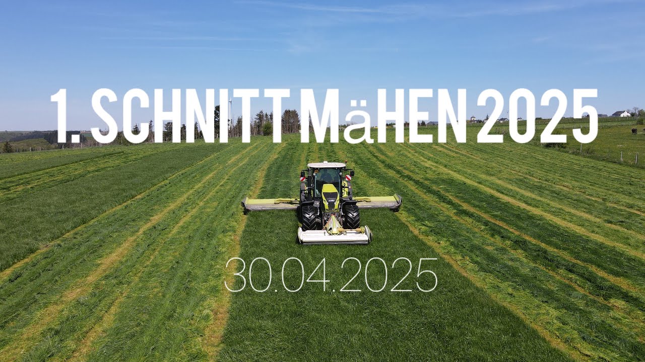 1. Schnitt mähen2025 I Claas Axion 870, Claas Disco