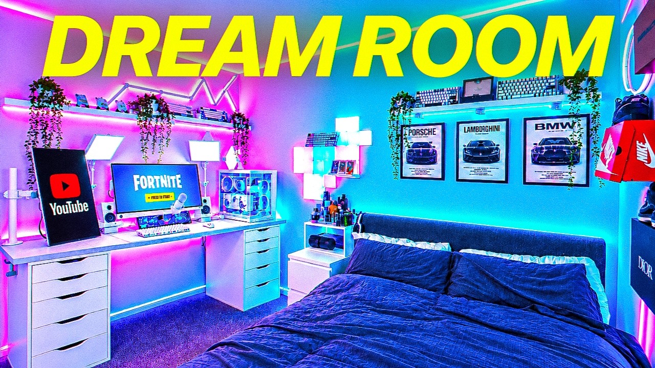 I Built My DREAM $15,000 Gaming Room At 17!