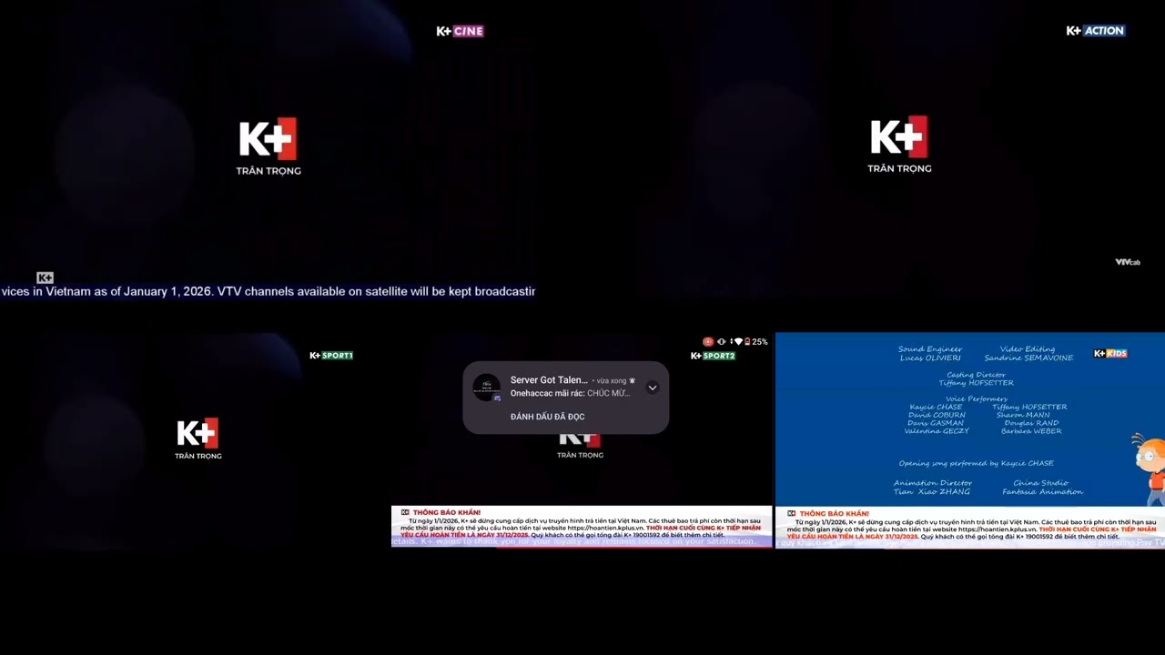 Multiview | Khoảnh khắc 5 kênh K+ dừng phát sóng (1/1/2026)