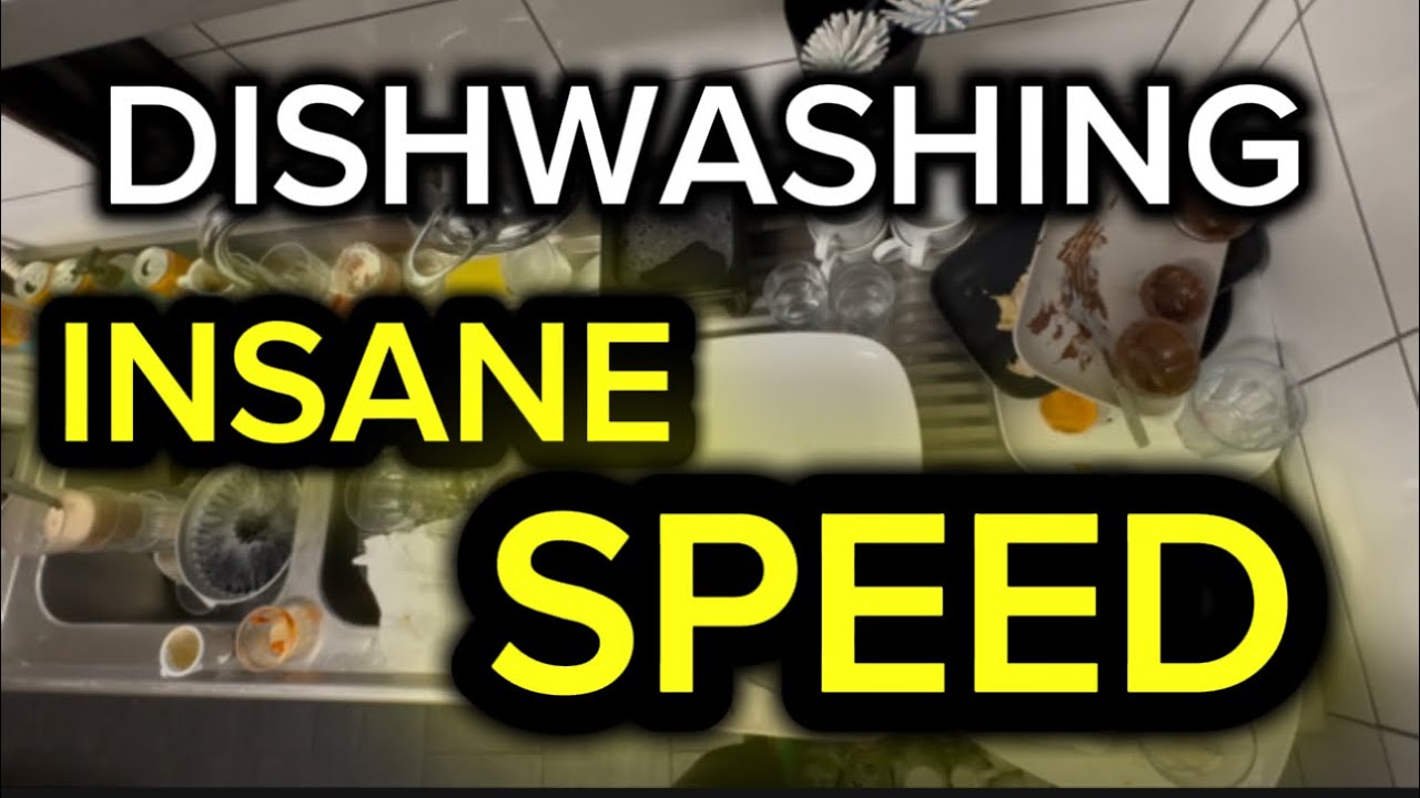 (4K) Dishwashing - INSANE Speed