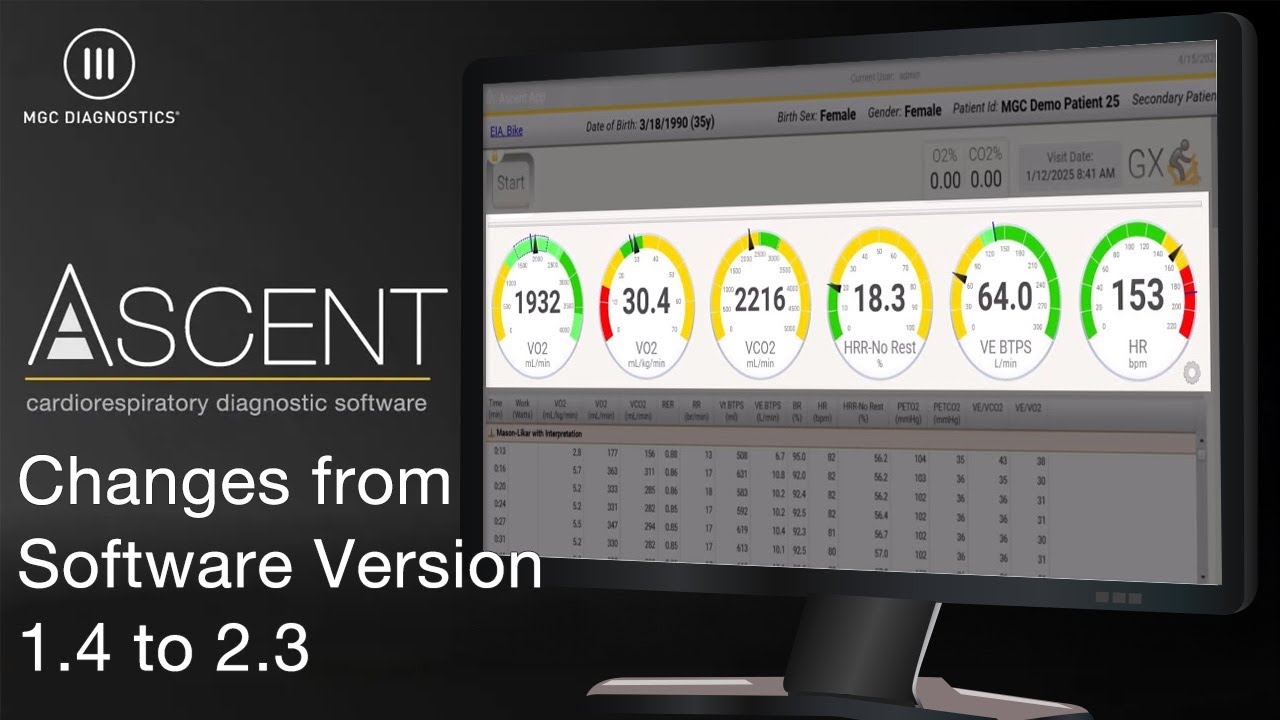 Ascent Software Changes from Version 1.4 to 2.3 | MGC Diagnostics