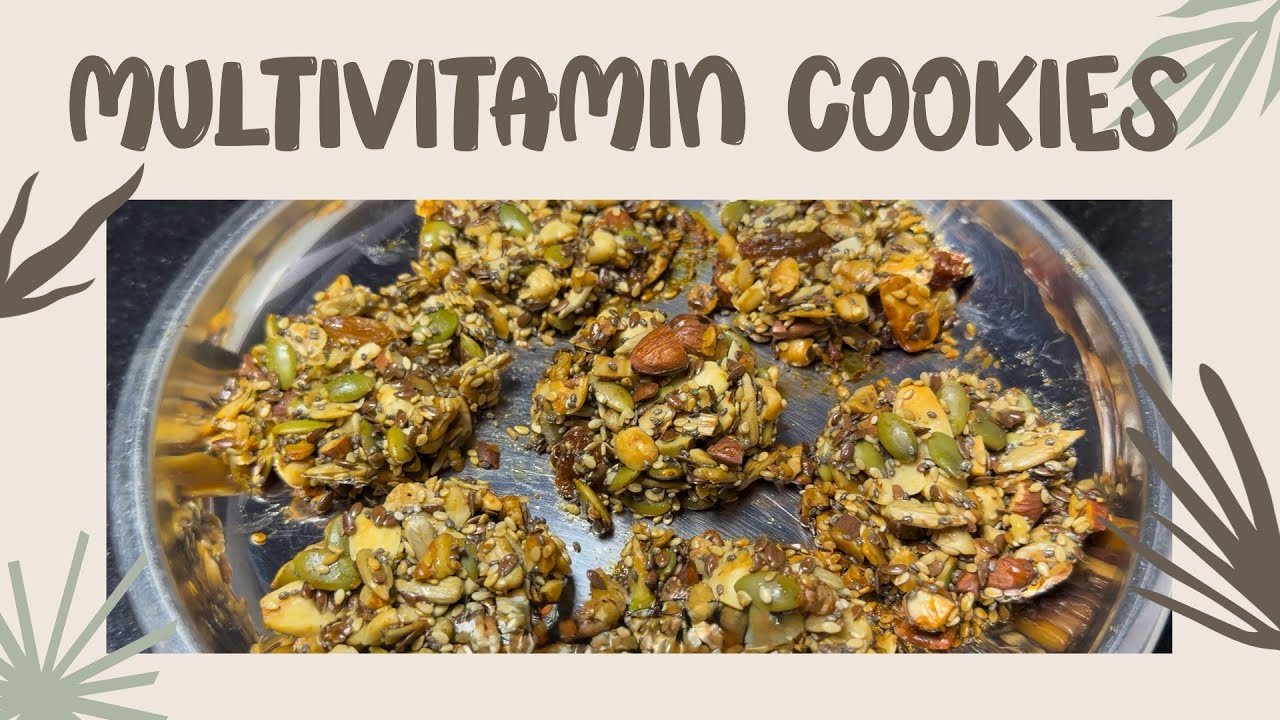 No Oven Multiseed Energy Cookies | Chia, Flax, Pumpkin Seeds & Nuts Healthy Recipe | Multivitamins