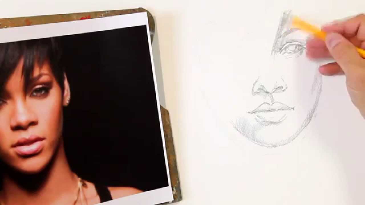 Peindre un portrait : Rihanna