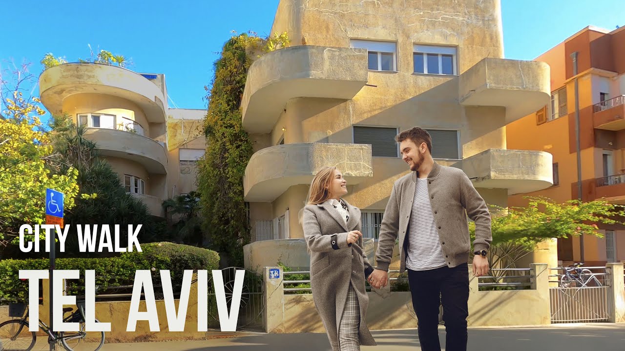 Bauhaus Tel Aviv Walk 🇮🇱 Dizengoff Square to Bialik Square | Relaxing City Tour [4K]