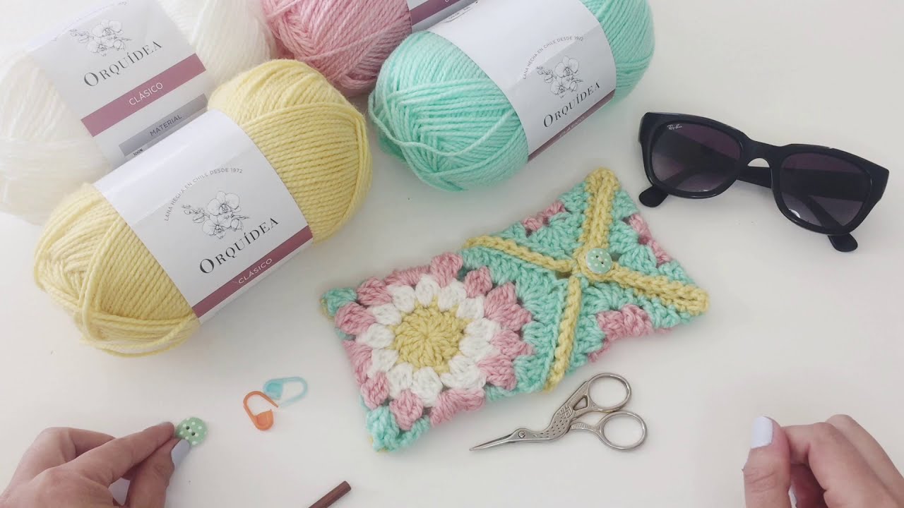 FUNDA PARA ANTEOJOS TEJIDA A CROCHET, PASO A PASO