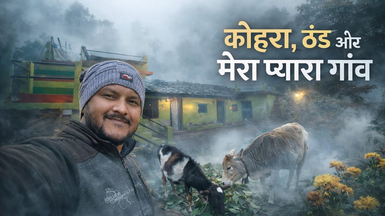 कोहरा, ठंड और मेरा प्यार गाँव | उत्तराखंड पिथौरागढ़ | Daily Village vlogs | Dhiraj Chand 