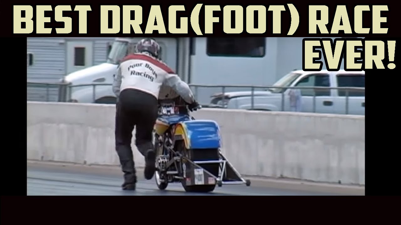 Best Harley Drag(Foot) Race EVER