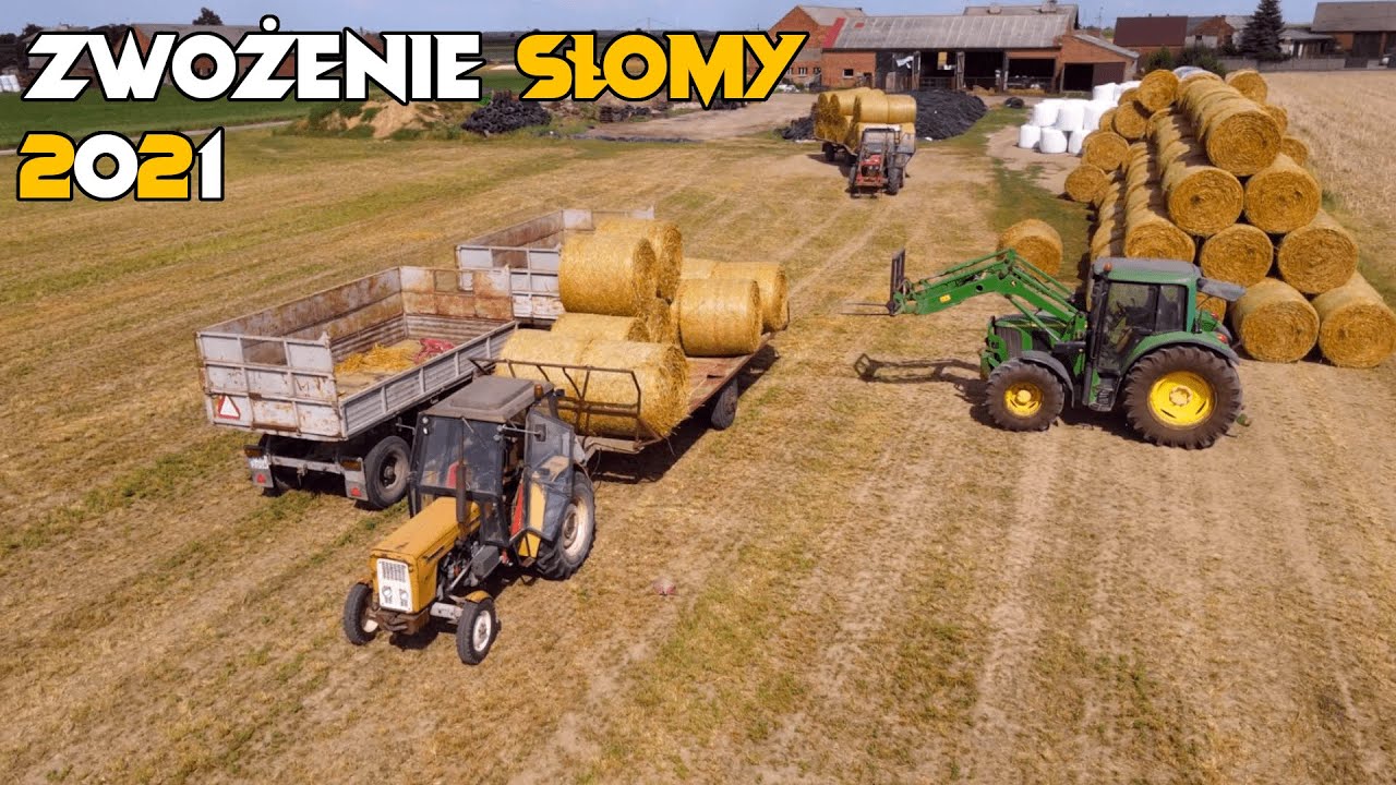 ⛔Prasowanie i Zwożenie Słomy 2021⛔4 Zestawy?!🔥Układanie🔥Wakacje🔥2x John Deere🔥Ursus🔥Zetor🔥Agro Wlkp