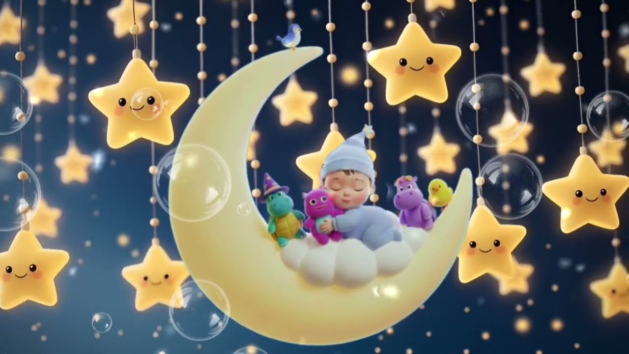 2 Hours Baby Sleep Music 👶🌙 | Gentle Night Lullaby with Sleeping Baby & Baby Animals🐣