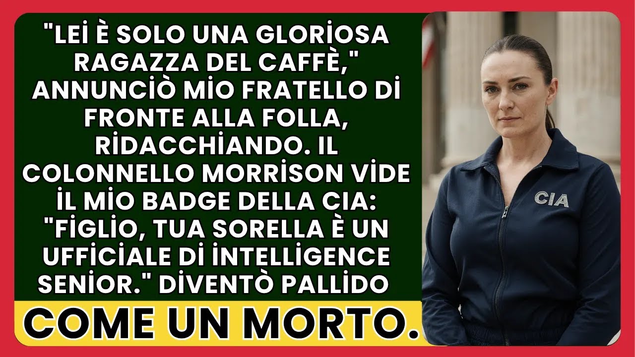 „Ancora a prendere il caffè?” Lo scherzo di mio fratello finì quando scoprì che sono CIA senior.