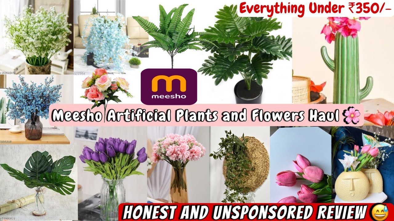 Meesho Artificial Plants for Home Decor 🪴 Meesho Artificial Flower Haul🌸 Meesho home decor haul🏡