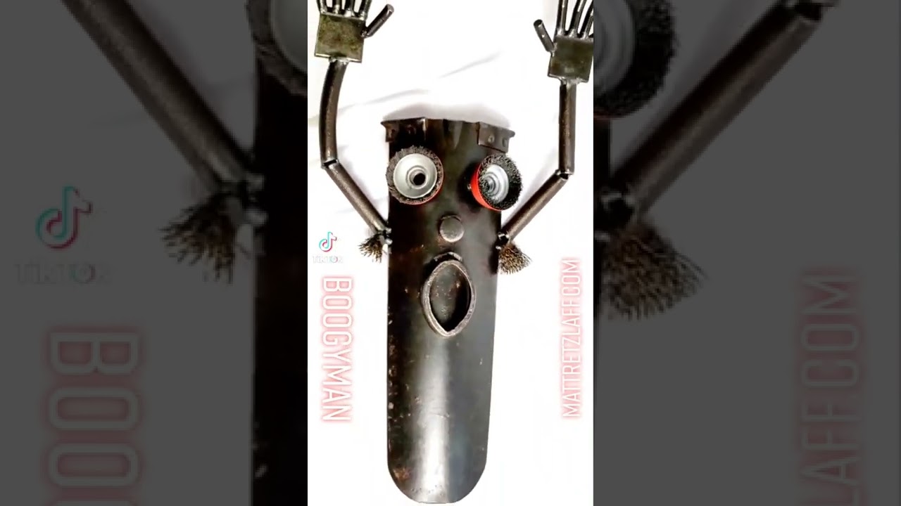 Was it the Boogyman?? Reclaimed Scrap Metal Art by Matt Retzlaff