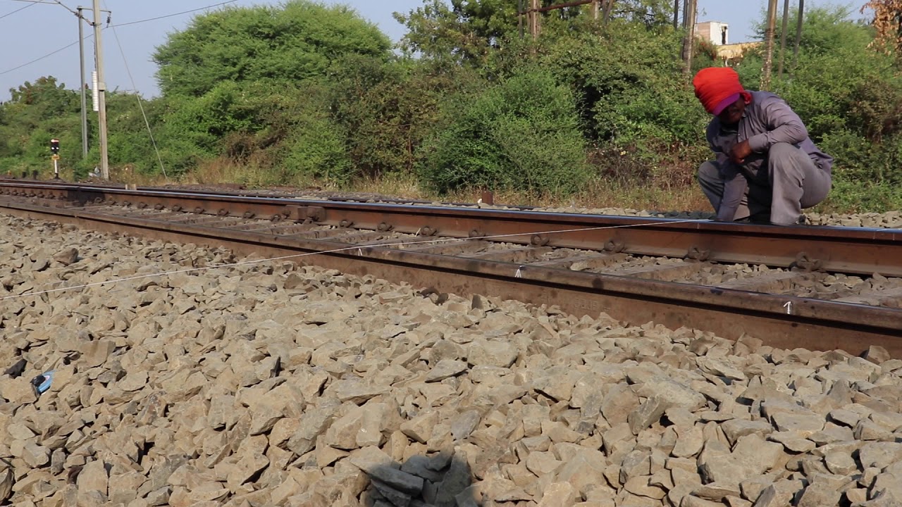 Method of Foundation Marking for OHE masts in Hindi.