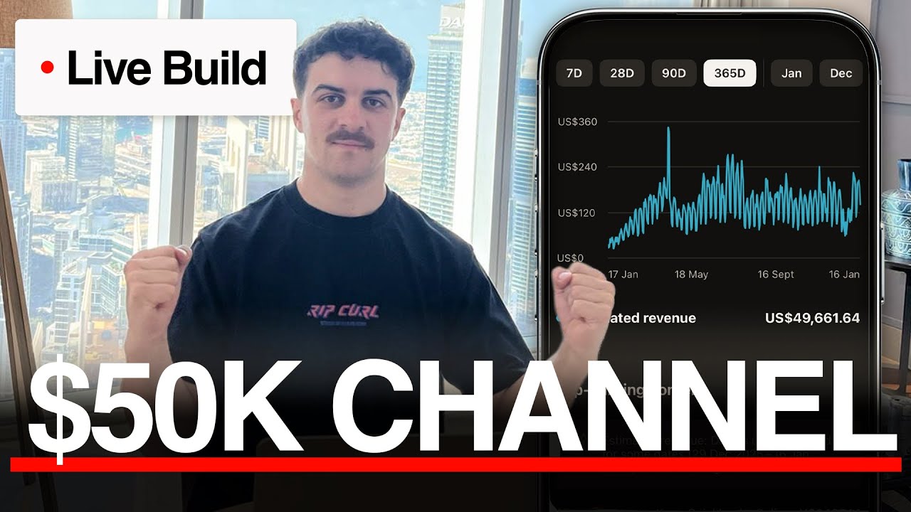 building a $50k youtube channel live - follow along