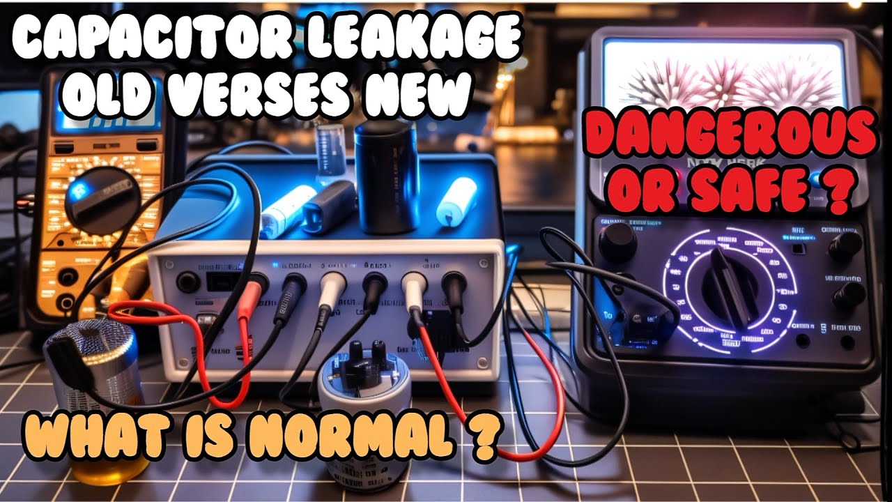 Capacitor leakage testing. Differences between old and new, what you might expect to see.
