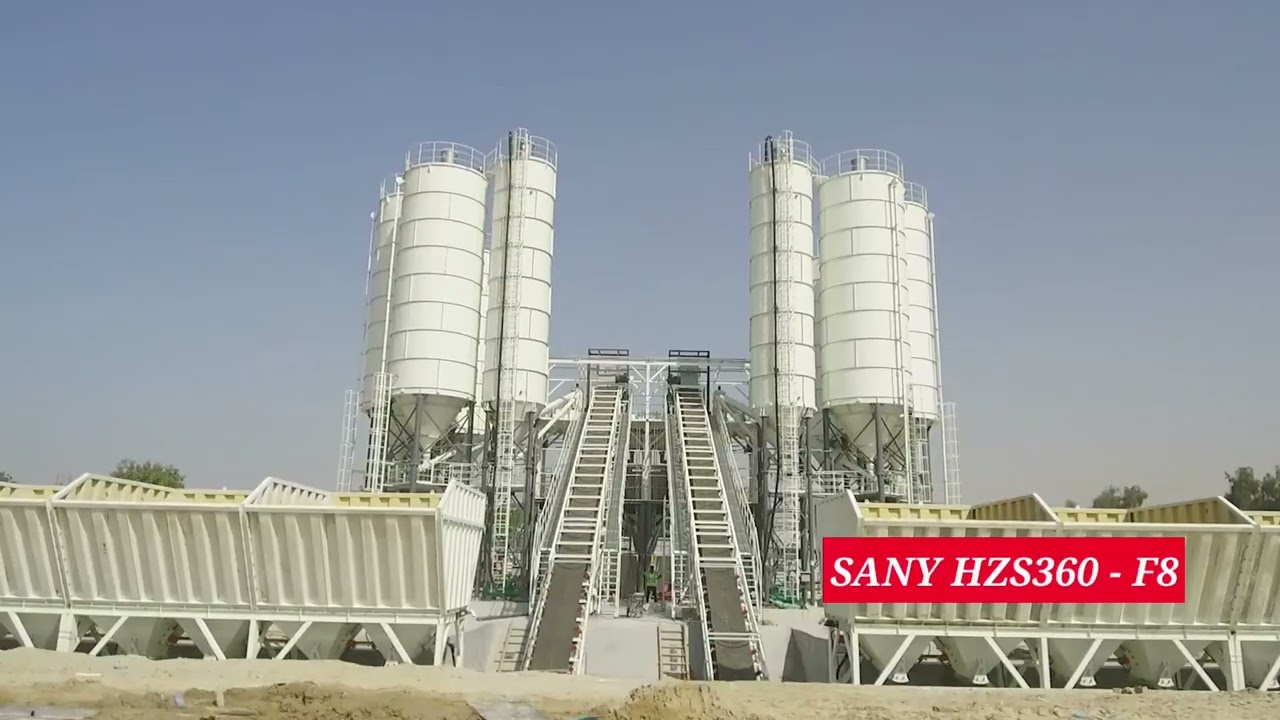 Sany Batching Plant Hzs30V8 26m3/H Concrete Mixing Plant Construction Equipment
