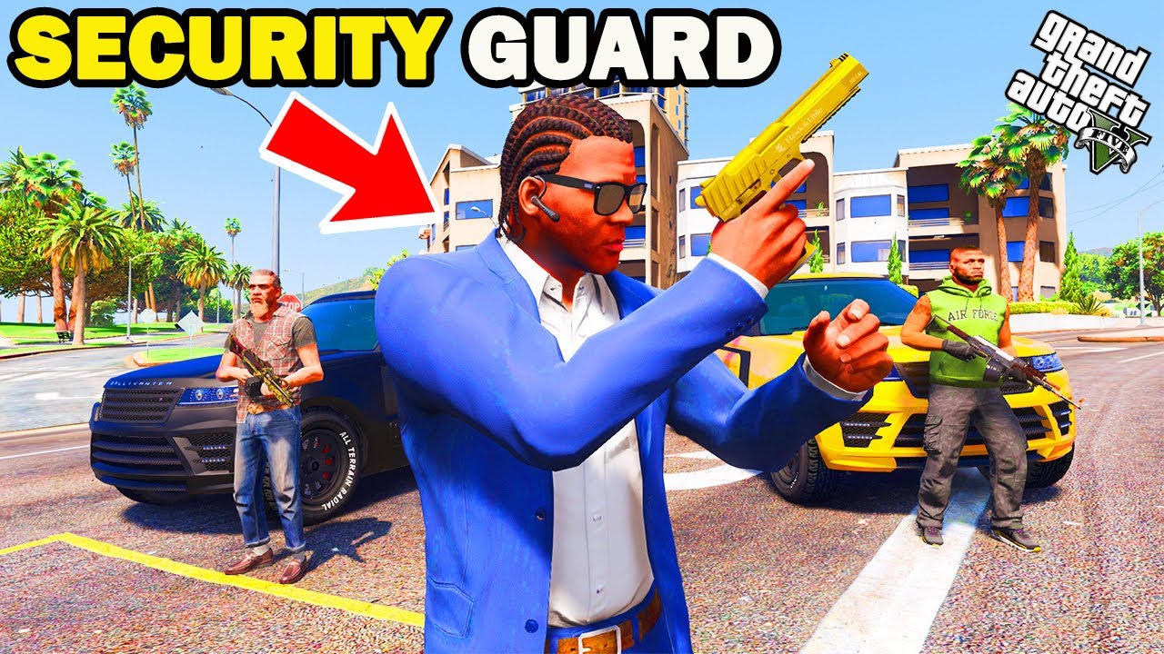 Franklin Become the Most Powerful Security Guard and Save the President in GTA 5 | Shinchan and Chop