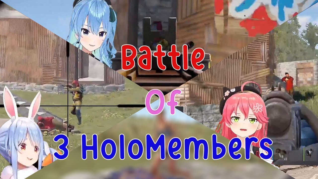 (ALL POV) Battle of 3 HoloMembers, Suisei VS Miko VS Pekora in Rust!!!!