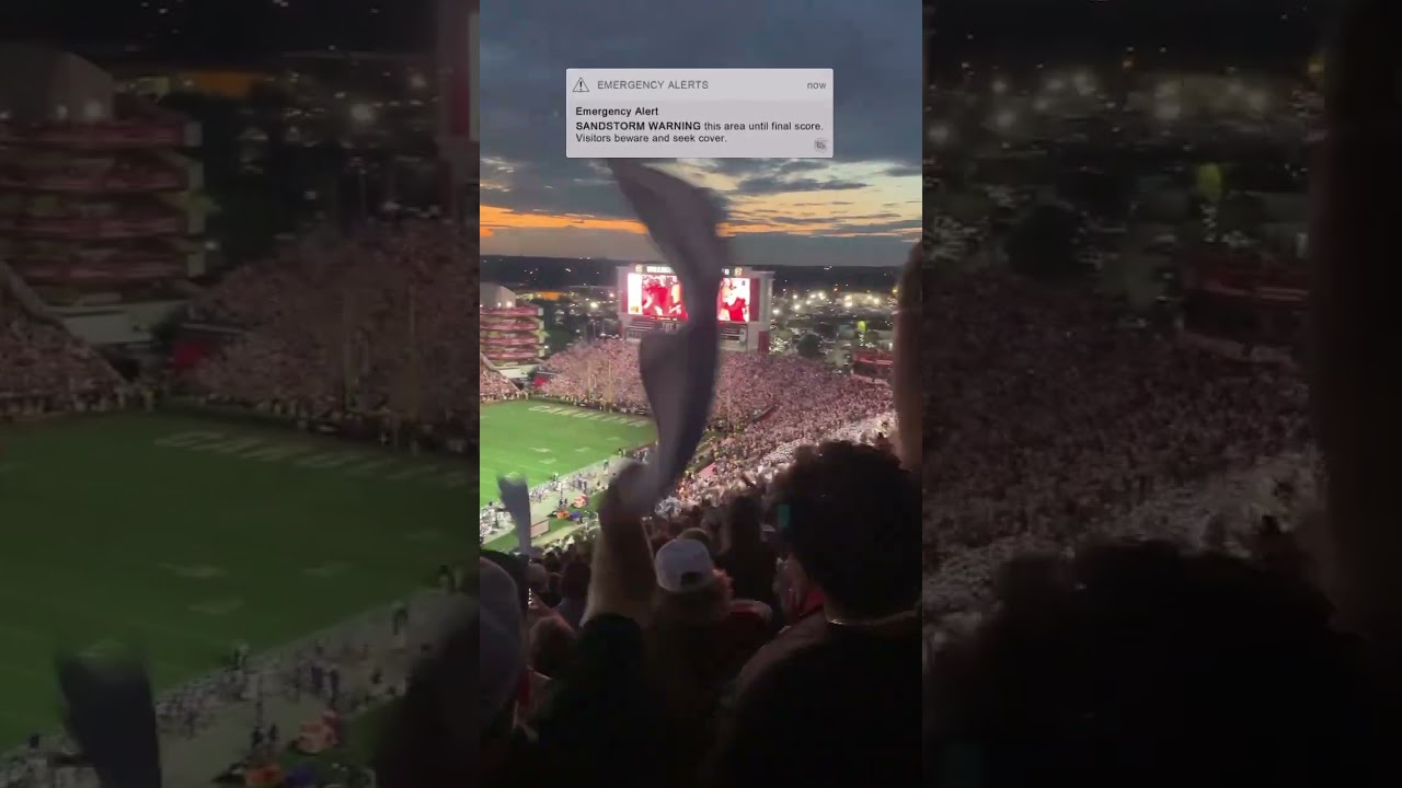 College Football is better &ldquo;Sandstorm&rdquo; is playing @ Williams Brice Stadium.  #Sandstorm #Gamecocks