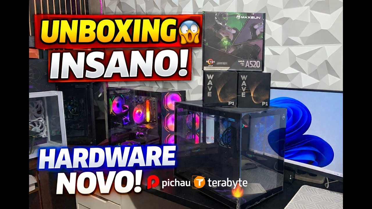 🔥 UNBOXING INSANO! Hardware NOVO da Pichau e Terabyte 😱🔥 Gabinete CV450 + Setup Gamer 2025!