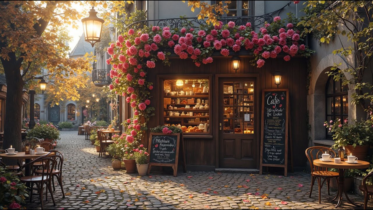 Caf&eacute; Jazz at the Heart of the Old Town ✨ | Feel the Romance of Streets, Flowers and Jazz Tunes